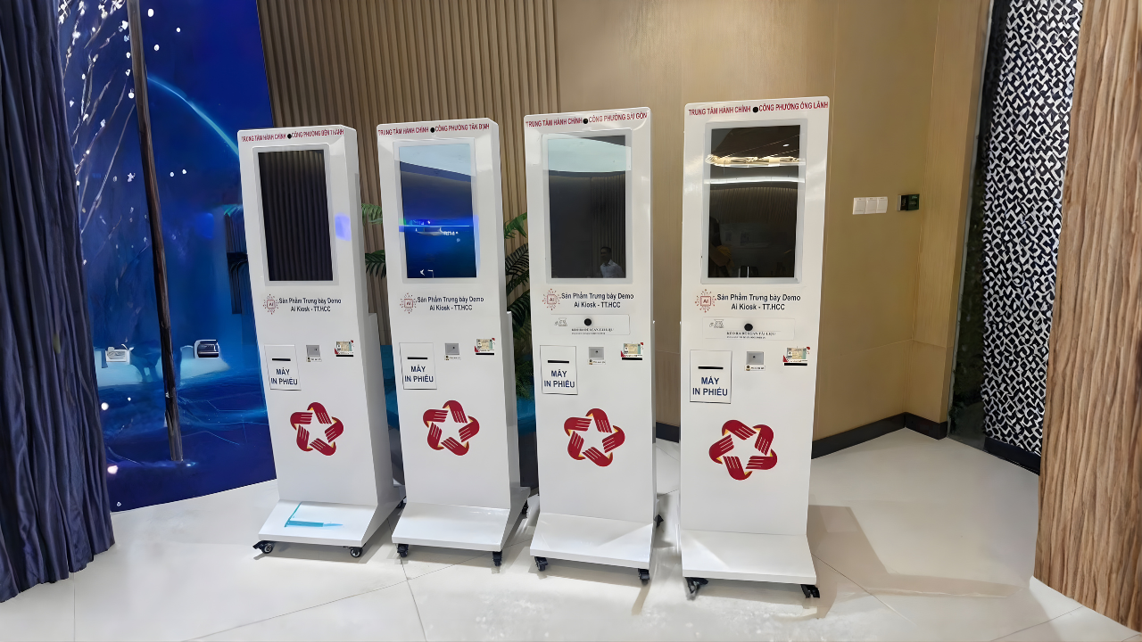 AI Self Kiosk With Opticon Scanner Q-250