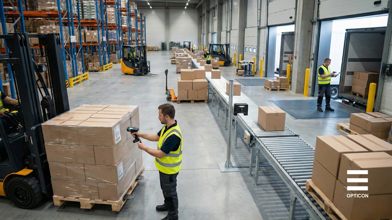 Máy quét mã vạch check-in check-out kho_ nhận hàng_xuất hàng