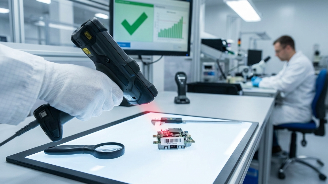 Máy quét mã vạch kiểm soát chất lượng