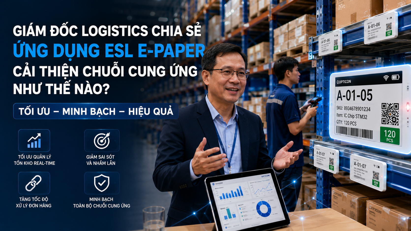 Giám đốc Logistics chia sẻ Ứng dụng ESL E-Paper cải thiện chuỗi cung ứng như thế nào