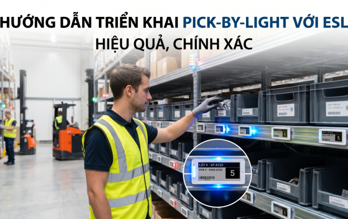Hướng dẫn triển khai Pick-by-Light với nhãn điện tử ESL trong kho hiệu quả, chính xác