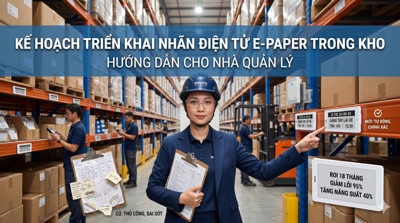 Kế hoạch triển khai dự án nhãn điện tử E-Paper trong kho Hướng dẫn cho nhà quản lý