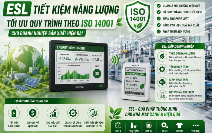 ESL tiết kiệm năng lượng, tối ưu quy trình theo ISO 14001 cho doanh nghiệp sản xuất hiện đại