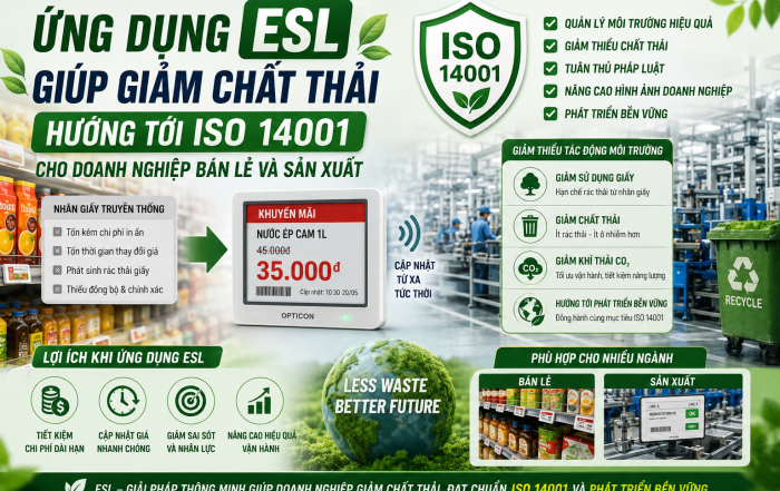 Ứng dụng ESL giúp giảm chất thải, hướng tới ISO 14001