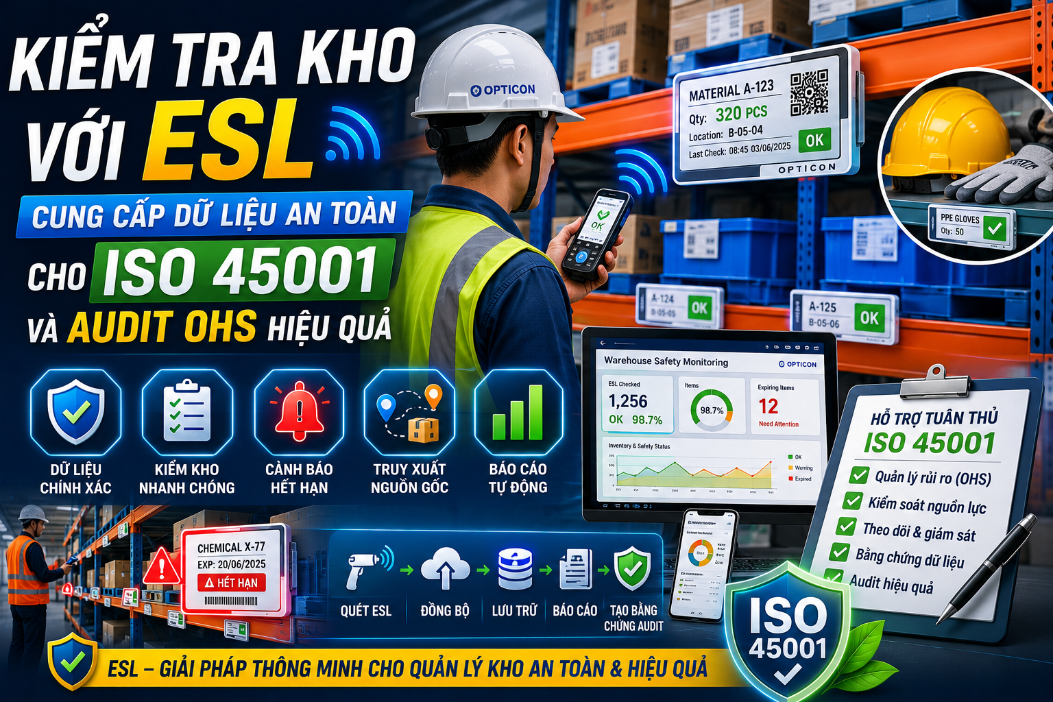 kiểm tra kho với esl - iso 45001